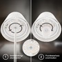Stolní lampy dekorační - BRILO 7510016 Calida 3 v 1 RGBW LED stolní lampička bezdrátová IP44, stmívatelné, dotykový vypínač, bílá - BRILO - foto 6