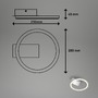 Kruhová - BRILO 3778014 LED stropní svítidlo, 21 cm, 5W, 500lm, matný chrom - BRILO - foto 6