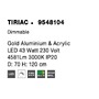 Kruhová - NV 9548104 Závěsné svítidlo TIRIAC zlatý hliník a akryl LED 43W 230V 3000K IP20 stmívatelné - NOVA LUCE - foto 6