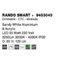 Kruhová - NV 9453043 Závěsné svítidlo RANDO SMART bílý hliník a akryl LED 50W 230V 3000K - 4000K IP20 Tuya stmívatelné - NOVA LUCE - foto 6