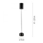 Koule - LD 15260-18 BALLINI LED závěsné svítidlo černé 1 ramenné nastavitelná výška do jídelny 3000K - JUST LIGHT - foto 6