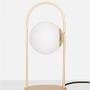 Stolní lampy dekorační - NV 9695225 Stolní lampa HOOK saténový zlatý kov a opálové bílé sklo LED 4.8W 230V 3000K IP20 - NOVA LUCE - foto 6