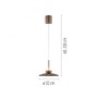 Dekorativní - PN 2191-97 LED závěsné svítidlo PURE Moon nastavitelná výška 2700K bronz / tmavý amber - PAUL NEUHAUS - foto 6
