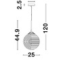 Koule - NV 9191210 Závěsné svítidlo ATHENA kouřové šedé sklo matný černý kov E27 1x12W 230V IP20 bez žárovky - NOVA LUCE - foto 6