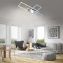 Hranatá - BRILO 3931019 Roami LED stropní svítidlo, stmívatelné, dálkový ovladač, CCT ovladač, chrom/hliník - BRILO - foto 6