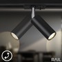 Lištové Briloner 230V - BRILO 8007015 LED spot 5,5W lištový systém 230V vysokonapěťový, stmívatelné, teplá bílá, 4x10 cm, černý - BRILO - foto 6