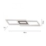 Hranatá - LD 14694-18 ASMIN LED stropní svítidlo 1000x17,9cm černá ploché stmívatelné vypínačem jednoduchý panel 3000K - LEUCHTEN DIREKT / JUST LIGHT - foto 6