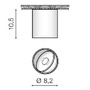 Downlight - AZZ AZ3468 LED Stropní přisazené svítidlo Azzardo Boston Tube black AZ3468 10W 810lm 3000K IP20 8,2cm černé stmívatelné - AZZARDO - foto 6