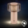 Stolní lampy dekorační - BRILO 7669011 Gila stolní lampa - 2,6W, 200lm, bezdrátová, LED, IP44, dotykový vypínač, stmívatelná, antracit/béžová - BRILO - foto 6