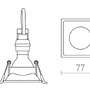 Hranatá - RED R13391 ZURI SQ zápustná černá 230V GU10 35W - RED - DESIGN RENDL - foto 6