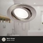 Kruhová - BRI 7114432 3ks sada LED vestavné svítidlo, pr. 10,6 cm, 7 W, matný nikl (starý kód: BRI 7114-432) - BRILONER - foto 6