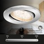 Kruhová - BRI 7219-038 3ks sada LED vestavné svítidlo, pr. 8,6 cm, 5 W, chrom - BRILONER - foto 6