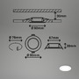 Kruhová - BRI 7992036 BRILONER 3ks sada LED vestavné bodové svítidlo – pr.9mm, ploché, 3W, 230V, neutrální bílá, bílé 7992036 - foto 6