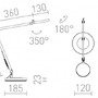 Stolní lampy pracovní - RED R14288 EMA DIMM stolní bílá 230V LED 10W 100° 3000K - RED - DESIGN RENDL - foto 6
