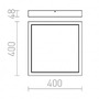 Technická - RED R12063X VÝPRODEJ VZORKU - STRUCTURAL LED 40x40 přisazená bílá 230V LED 40W 3000K - RED - DESIGN RENDL - foto 6