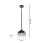 Koule - LD 15420-18 ZEA LED závěsné svítidlo 1 ramenné černé kouřové sklo moderní do interiéru - LEUCHTEN DIREKT / JUST LIGHT - foto 6