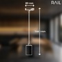 Lištové Briloner 230V - BRILO 8006015 LED závěsné svítidlo GU10 lištový systém 230V – vysokonapěťový, moderní 145 cm, černé - BRILO - foto 6
