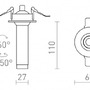 Bodová - RED R14347 LUMIS 11 DIMM zápustná bílá 230V LED 7W 38° 3000K - RED - DESIGN RENDL - foto 6