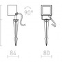 Zápichy - RED R12025 BORA na bodci antracitová 230V LED 6W 50° IP54 3000K - RED - DESIGN RENDL - foto 6