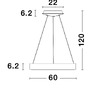 Kruhová - NV 9453453 Závěsné svítidlo RANDO THIN černý hliník a akryl LED 50W 230V 3000K IP20 stmívatelné - NOVA LUCE - foto 6