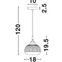 Dekorativní - NV 9738211 Závěsné svítidlo MOND saténový zlatý kov čiré sklo E14 1x5W 230V IP20 bez žárovky - NOVA LUCE - foto 6
