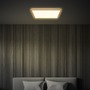 Hranatá - BRILO 7453314 Tava Wood LED stropní svítidlo, přímé a nepřímé osvětlení, ploché, imitace dřeva, 42x42 cm - BRILO - foto 6