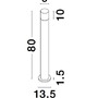 Sloupková - NV 9905021 Venkovní sloupkové svítidlo NOTEN LED černý hliník čirý a bílý akryl 8W 3000K 220-240V IP65 120st. IP65 - NOVA LUCE - foto 6