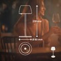 Stolní lampy dekorační - BRILO 7503016 LED nabíjecí stolní lampička Serina Mini, bezdrátová, 20cm, IP44, 2,5W, stmívatelné, dotykový vypínač, bílé - BRILO - foto 6