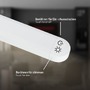 Stojací lampy - BRILO 1660016 Mura stojanová lampa - 6W, 600lm, LED, stmívatelné, dotykový vypínač, nastavitelné, bílé - BRILO - foto 6