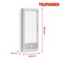 Nástěnná - TF 313904TF TELEFUNKEN LED venkovní nástěnné svítidlo s čidlem, 28 cm, 16 W, stříbrná - BRILONER - foto 6
