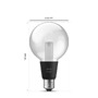 E27 - PH 8719514419155 Hue Lightguide LED žárovka E27 G95 6,8W 500lm 2000-6500K RGB CRI80 IP20, stmívatelná - PHILIPS - foto 6