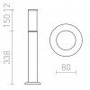 Sloupková - RED R12549 GARRET 500 stojanová antracitová 230V LED 15W IP65 3000K - RED - DESIGN RENDL - foto 6