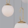 Vícečetná - NV 9695222 Závěsné svítidlo HOOK saténový zlatý kov a opálové bílé sklo LED 37W 230V 3000K IP20 stmívatelné - NOVA LUCE - foto 6