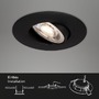 Kruhová - BRI 7048-035 3ks sada LED vestavné svítidlo, pr. 9 cm, nastavitelné, 5 W, černá - BRILONER - foto 6