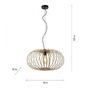Dekorativní - LD 11409-79 RACOON LED závěsné svítidlo přírodní dřevo 1 ramenné ellipsenförmig Hängežárovka - LEUCHTEN DIREKT / JUST LIGHT - foto 6