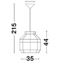 Válec - NV 9858659 Závěsné svítidlo MIA přírodní ratan černý kabel E27 1x12W 230V IP20 bez žárovky - NOVA LUCE - foto 6
