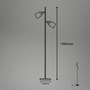 Stojací lampy - BRI 1486025 Stojací svítidlo, 150 cm, 2x E27, max. 10W, černá - BRILONER - foto 6