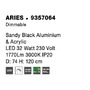 Kruhová - NV 9357064 Závěsné svítidlo ARIES černý hliník a akryl LED 32W 230V 3000K IP20 stmívatelné - NOVA LUCE - foto 6