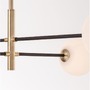 Dekorativní - NV 9143304 Závěsné svítidlo VITRA saténový zlatý a černý kov bílé opálové sklo G9 4x5W 220V IP20 bez žárovky - NOVA LUCE - foto 6