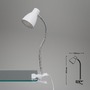Stolní lampy s klipem - BRI 2615-016P LED svítidlo se svorkou 28,5 cm 2,5W 250lm bílé - BRILONER - foto 6