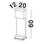 Sloupková - NV 9790022 Venkovní sloupkové svítidlo GRANTE šedý beton a hliník GU10 2x10W 100-240V bez žárovky IP65 - NOVA LUCE - foto 6