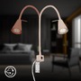 Bodová - BRI 2080011 Tuso Bett lampa na čtení - 4,7W, 400lm, LED, vypínač, nastavitelná, béžová - BRILONER - foto 6