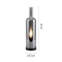 Stolní lampy dekorační - LD 14006-25 Stolní lampa BOTTLE, kouřová barva, tvar láhve, kouřové sklo, šňůrový vypínač - JUST LIGHT - foto 6