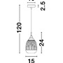 Dekorativní - NV 9738210 Závěsné svítidlo MOND saténový zlatý kov čiré sklo E14 1x5W 230V IP20 bez žárovky - NOVA LUCE - foto 6