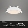 Kruhová - BRI 7061036 3ks sada LED vestavné svítidlo, pr. 7,5 cm, 3 W, 350 lm, bílé (starý kód: BRI 7061-036) - BRILONER - foto 6