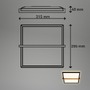 Hranatá - BRI 3845015 Remsa LED stropní svítidlo, dekor dřeva, přímé a nepřímé osvětlení, hranaté 31,5x29 cm, černá/dřevo - BRILONER - foto 6
