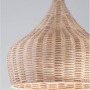 Polokoule - NV 9594341 Závěsné svítidlo MIA přírodní ratan a dřevo černý kabel E27 1x12W IP20 bez žárovky - NOVA LUCE - foto 6