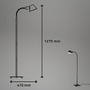 Stojací lampy - BRILO 1407-015 Stojací svítidlo 152 cm 1x E27 10W černá - BRILO - foto 6