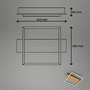 Hranatá - BRILO 3909014 Kada LED stropní svítidlo, dekor dřeva, teple bílé světlo, hranaté 34x26 cm, černá/dřevo - BRILO - foto 6