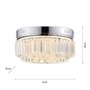Dekorativní - PN 6181-17 KRISTA LED stropní svítidlo chrom s křišťalovými přívěsky stmívatelné paměťová funkce SimplyDim 3000K - PAUL NEUHAUS - foto 6